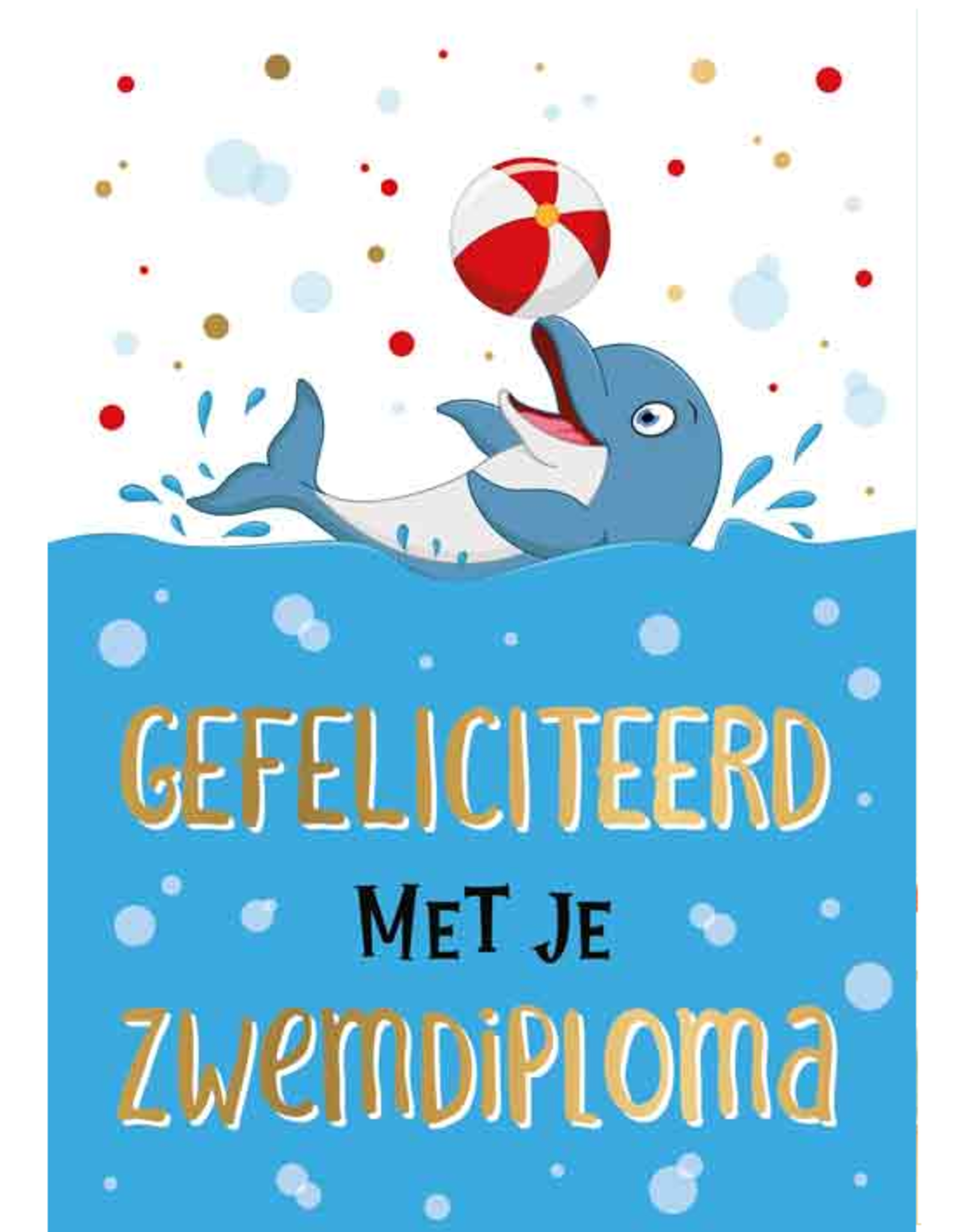 Gefeliciteerd met je Zwemdiploma - Wenskaart Everyday