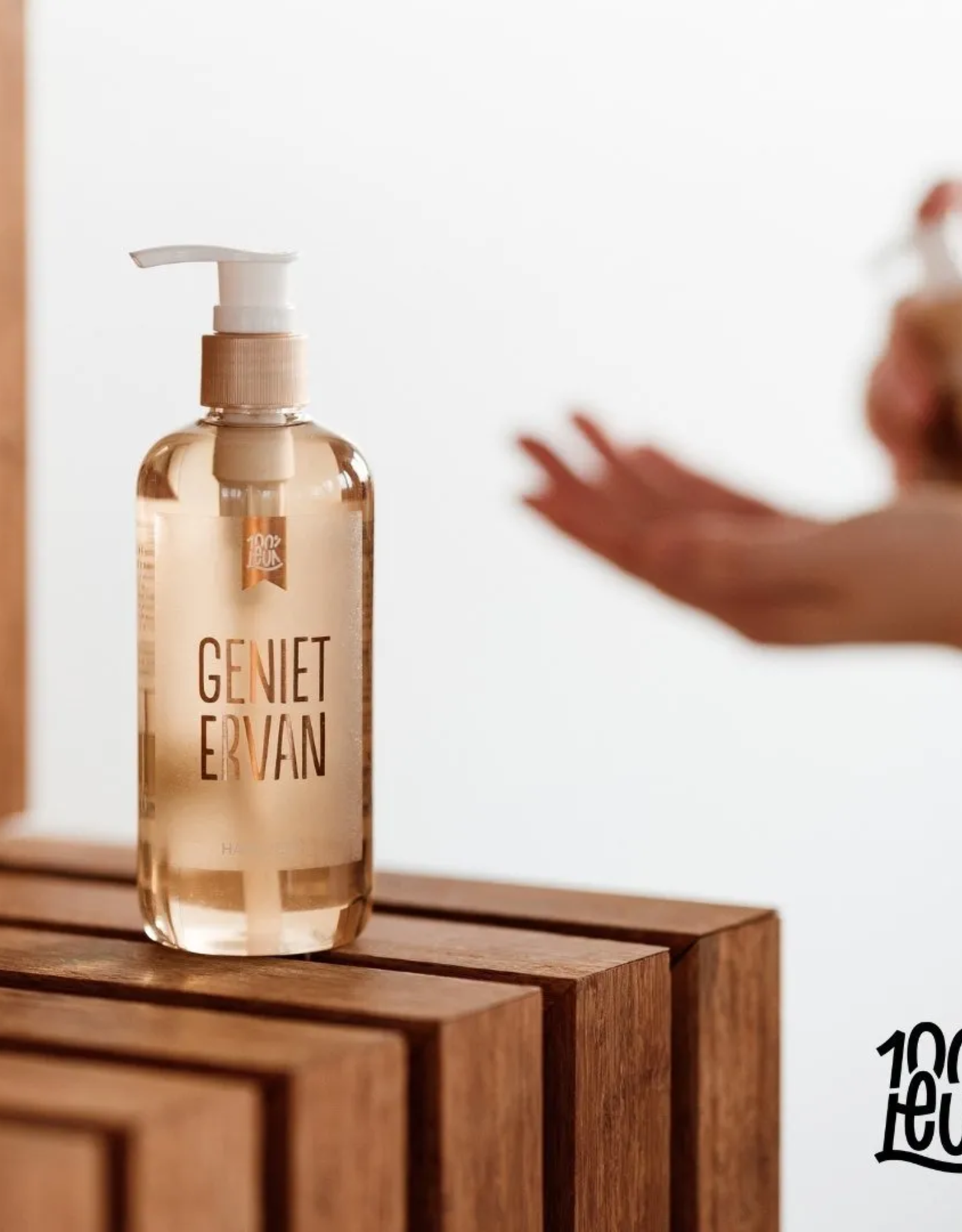 100% Leuk Handzeep 300ml "Geniet Ervan" - 100% Leuk