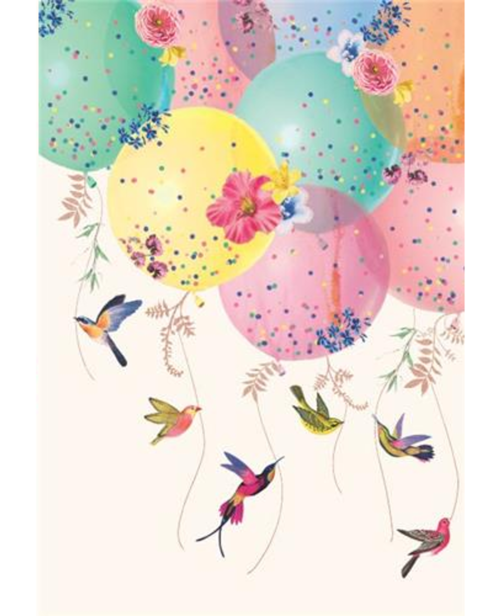 Wenskaart Blanco Celebration Balloons - Clare Maddicott