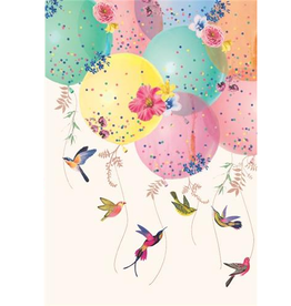 Wenskaart Blanco Celebration Balloons - Clare Maddicott