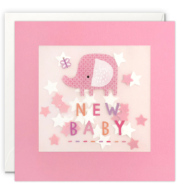 New Baby - Wenskaart Paper Shakies