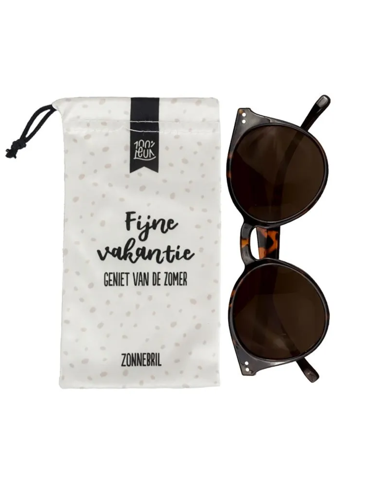 100% Leuk Zonnebril "Fijne Vakantie" - 100% Leuk
