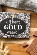 The Big Gifts Chocoladereep "Jij bent Goud Waard" - The Big Gifts