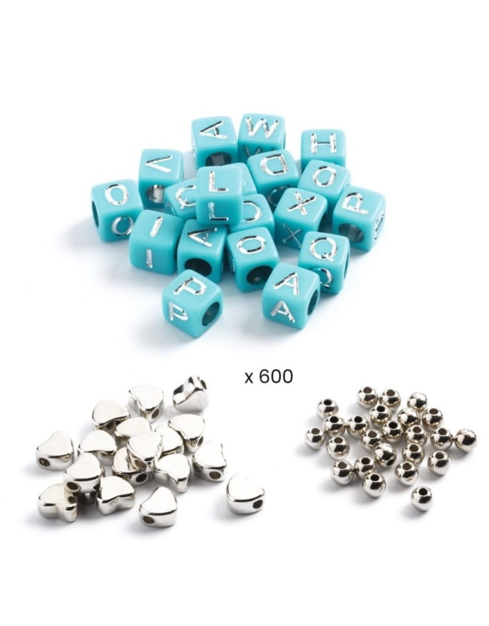 Djeco Sieraden maken "Alphabet kralen" zilver - Djeco