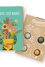 Bloembommetjes Giftbox mini "Jij bent goud waard" - Blossombs