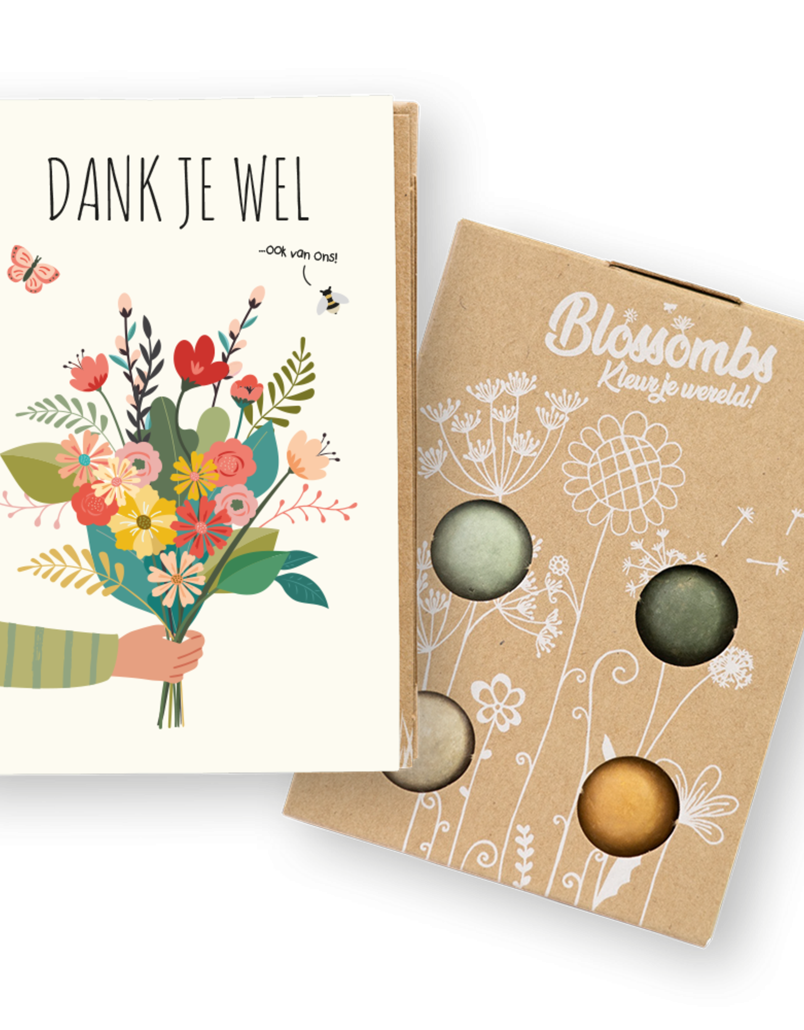 Bloembommetjes Giftbox mini "Dankjewel" - Blossombs