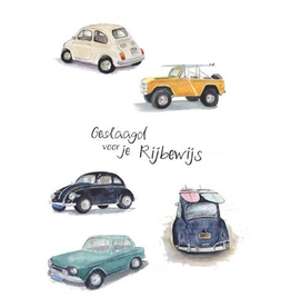 Geslaagd voor je Rijbewijs - Wenskaart Christa Mulder