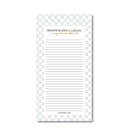 Notitieblok "Boodschappenlijstje" blauw - Stationery & Gift