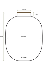 Pip Studio Vaas Metaal geel 32cm - Pip Studio