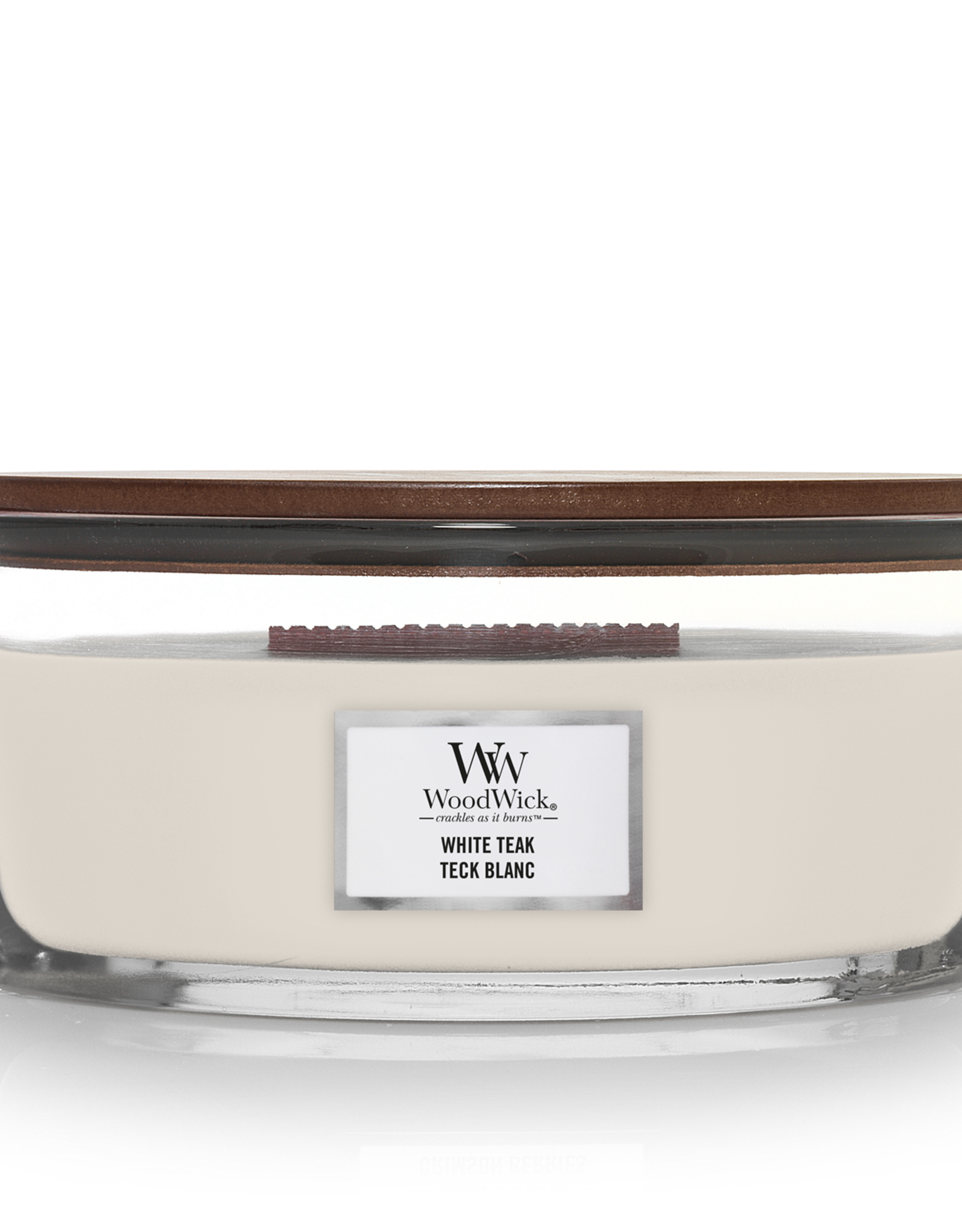 WoodWick Kaars WoodWick "White Teak" Ellipse - WoodWick