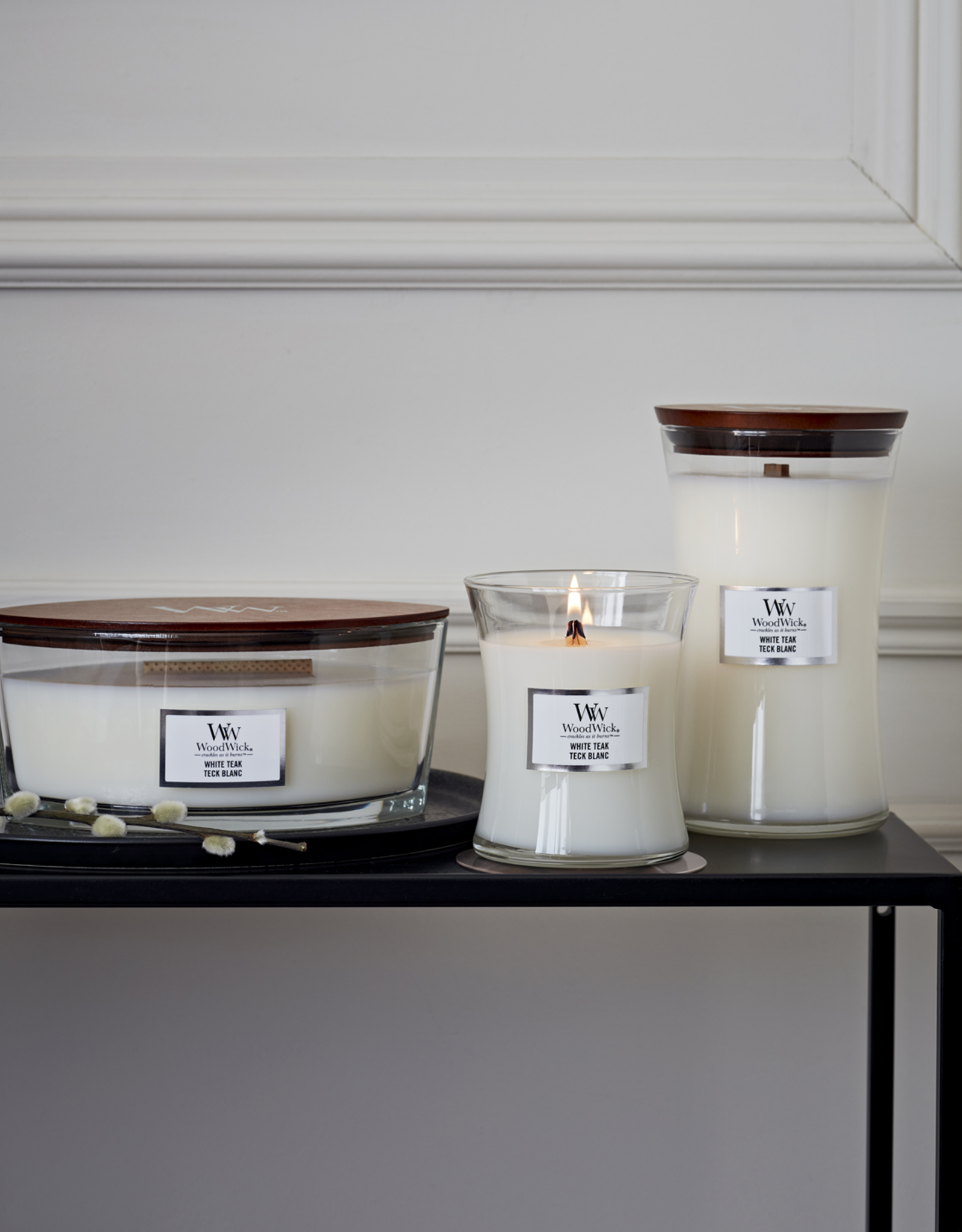 WoodWick Kaars WoodWick "White Teak" Large - WoodWick