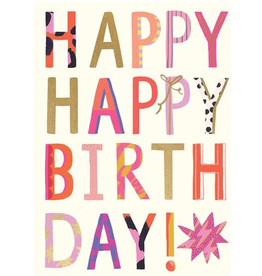 Happy Happy Birth Day! - Wenskaart Clare Maddicott