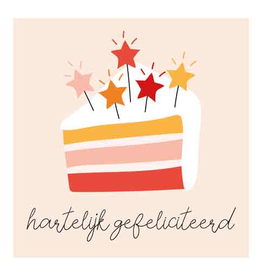 Hartelijk Gefeliciteerd - Wenskaart Liefs