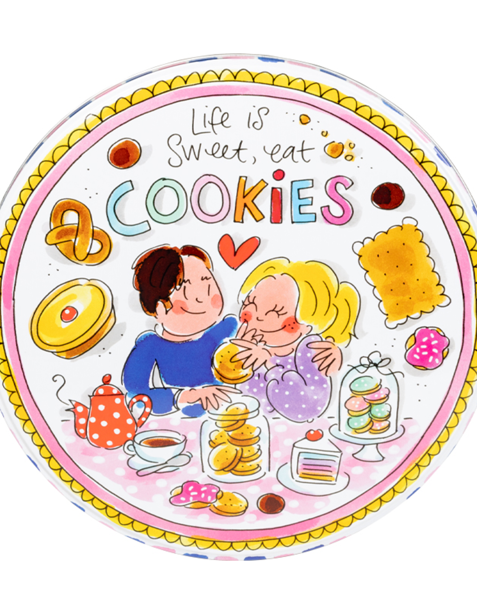 Blond Amsterdam Blik rond Cookies "Even Bijkletsen" - Blond Amsterdam