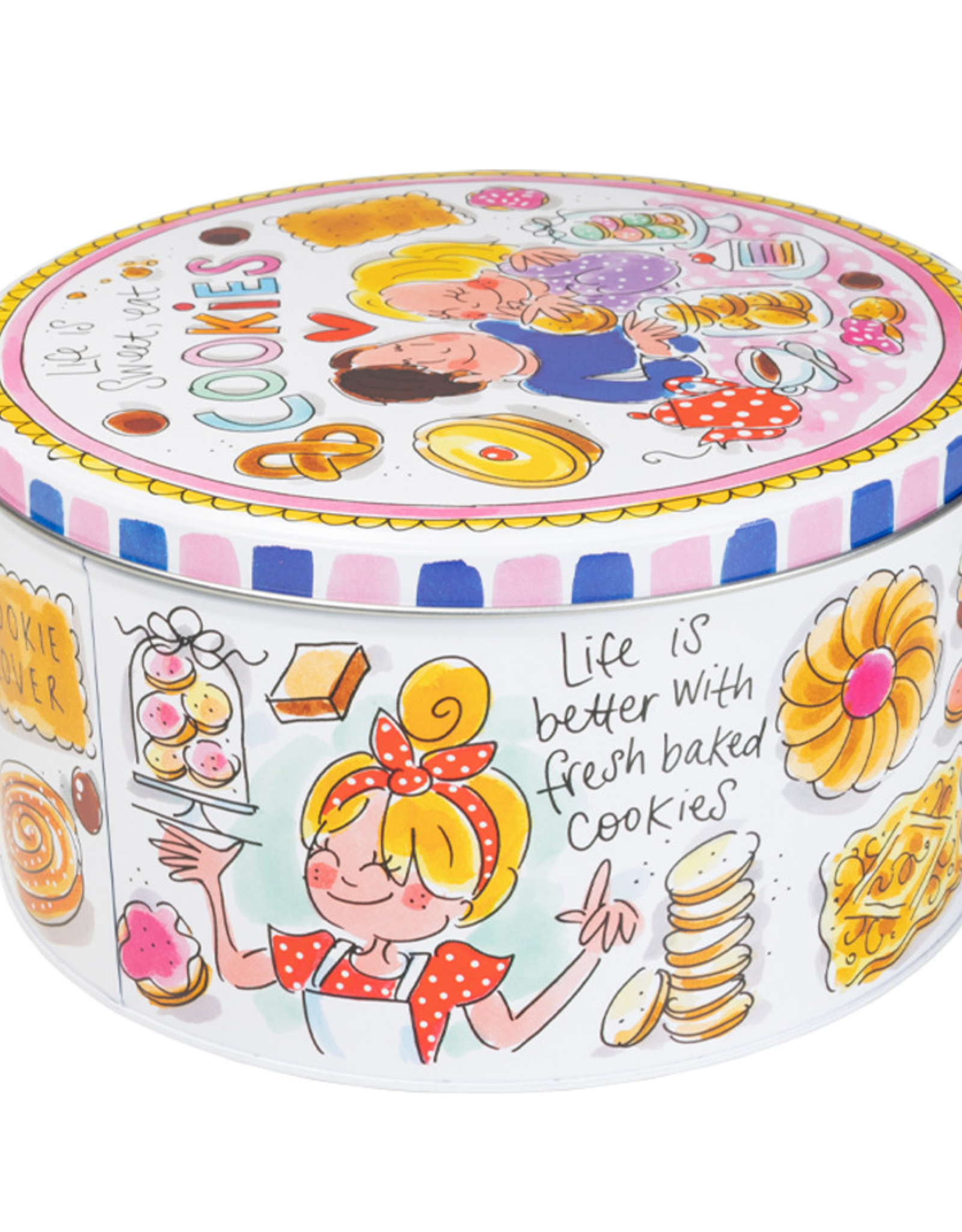Blond Amsterdam Blik rond Cookies "Even Bijkletsen" - Blond Amsterdam