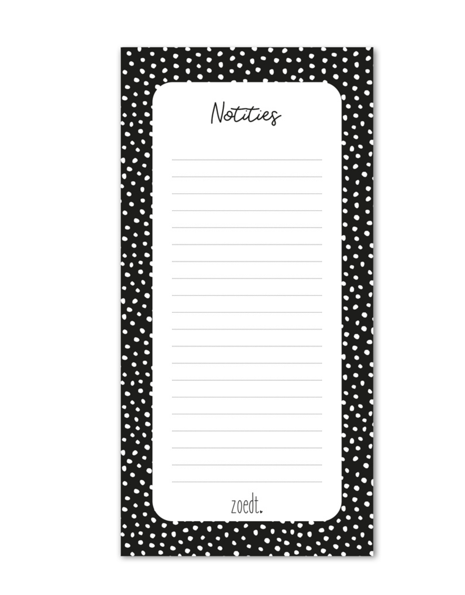 Zoedt Notitieblok zwart met dots patroon - Zoedt