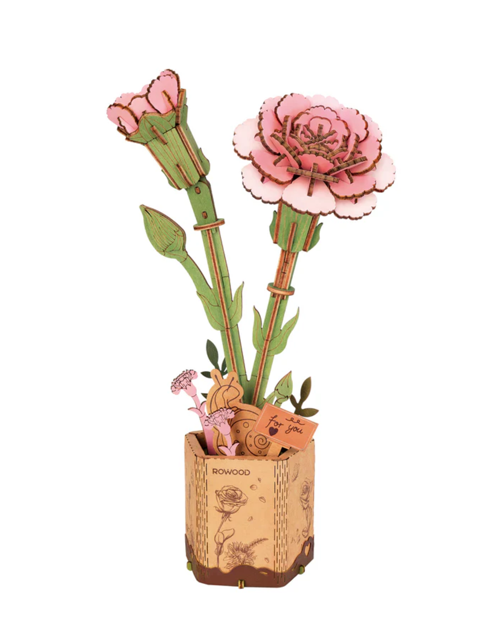 Robotime Pink Carnation (roze anjer) - Robotime