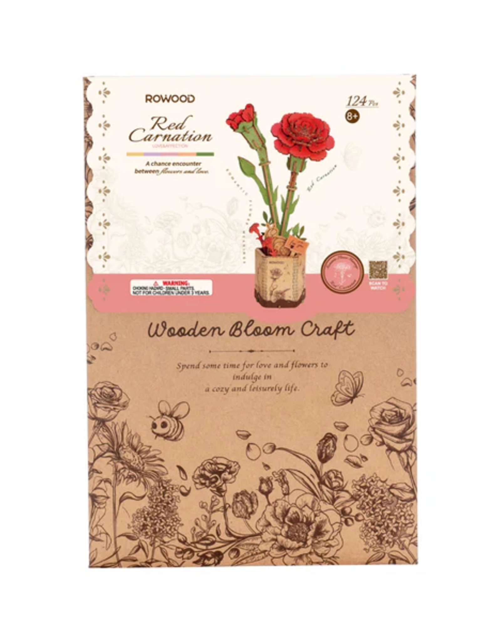 Robotime Red Carnation (anjer) - Robotime