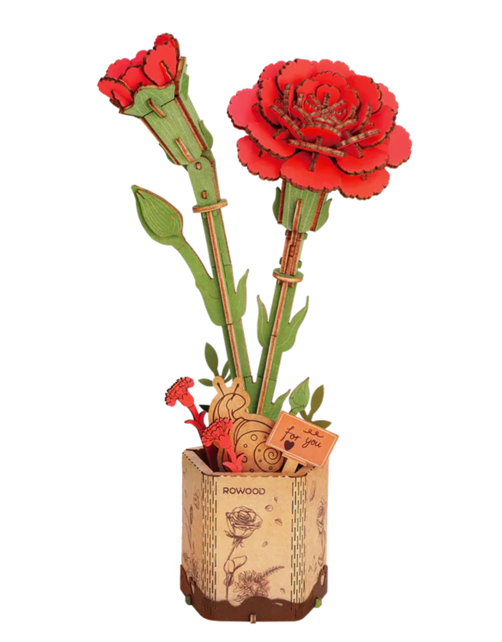 Robotime Red Carnation (anjer) - Robotime