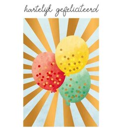 Hartelijk Gefeliciteerd - Wenskaart Bliss