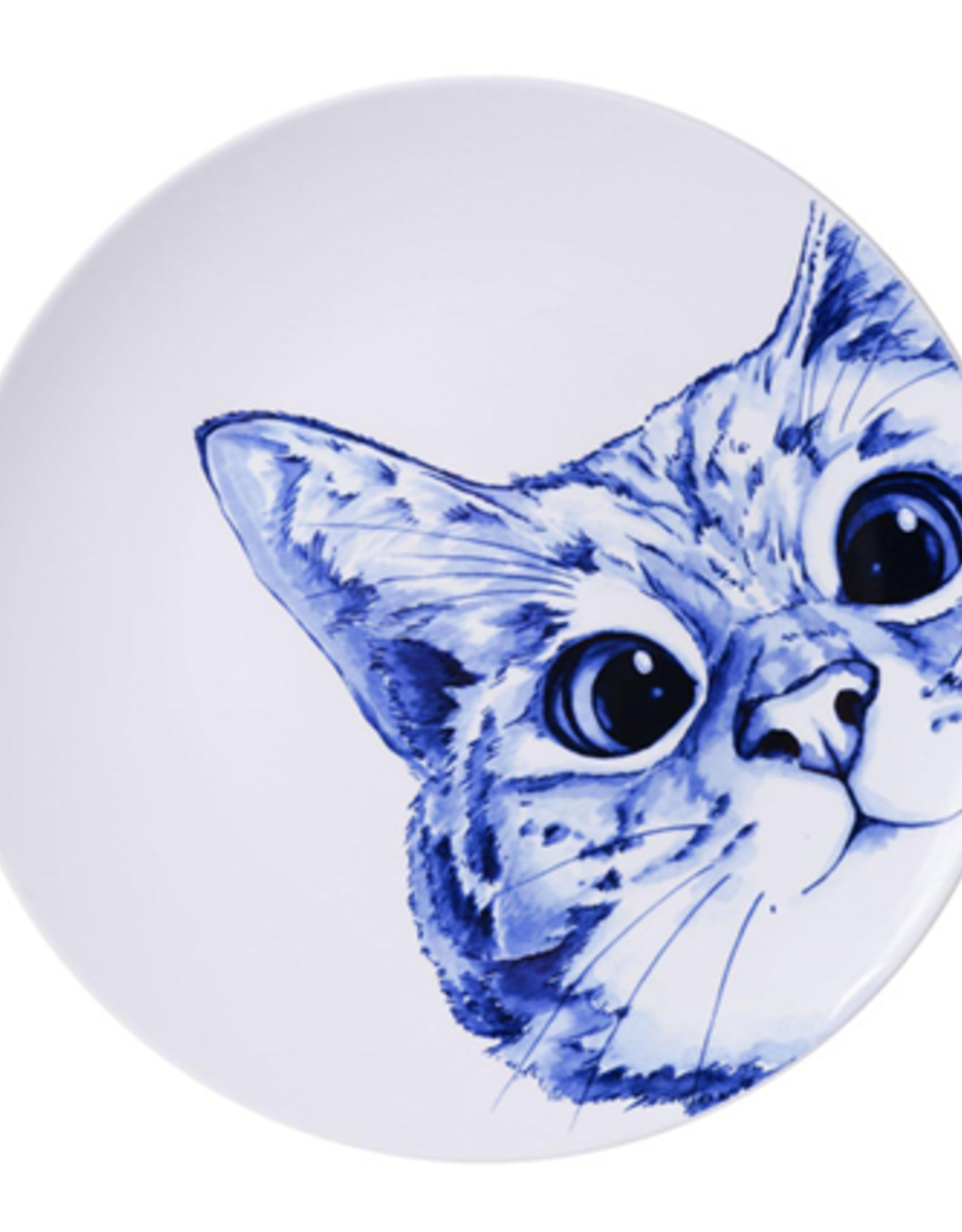 Heinen Delfts Blauw Wandbord Poes 31cm - Heinen Delfts Blauw