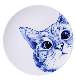 Heinen Delfts Blauw Wandbord Poes 31cm - Heinen Delfts Blauw