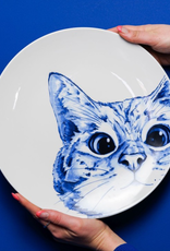 Heinen Delfts Blauw Wandbord Poes 31cm - Heinen Delfts Blauw
