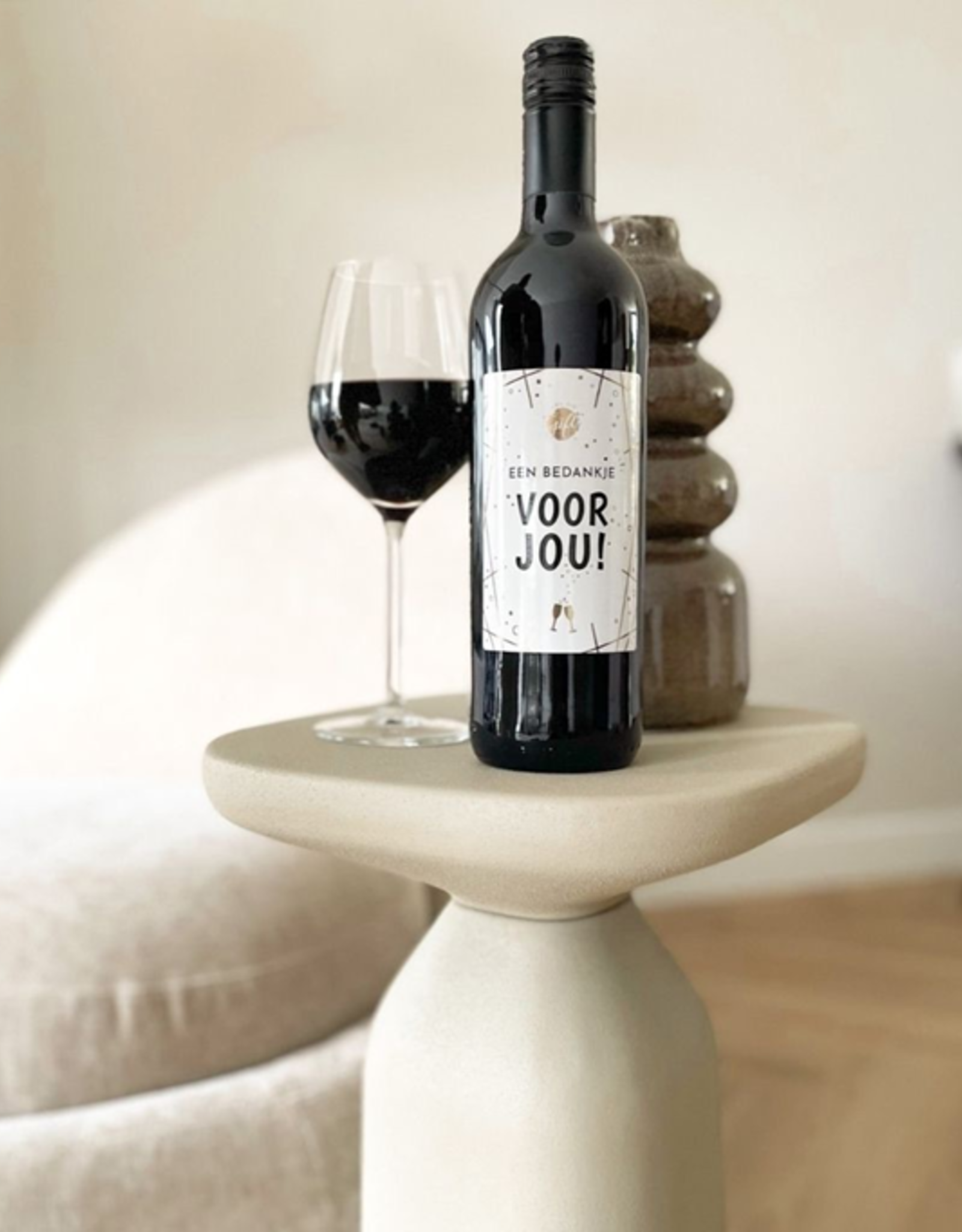 The Big Gifts Wijnfles Rood "Een Bedankje voor Jou" - The Big Gifts