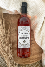 The Big Gifts Wijnfles Rosé "Een Flesje is leuker dan een Appje!" - The Big Gifts The Big Gifts Wijnfles Rosé "Een Flesje is leuker dan een Appje!" - The Big Gifts