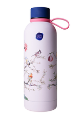 Heinen Delfts Blauw Thermosfles Bosvogels roze RVS 500ml - Heinen Delfts Blauw