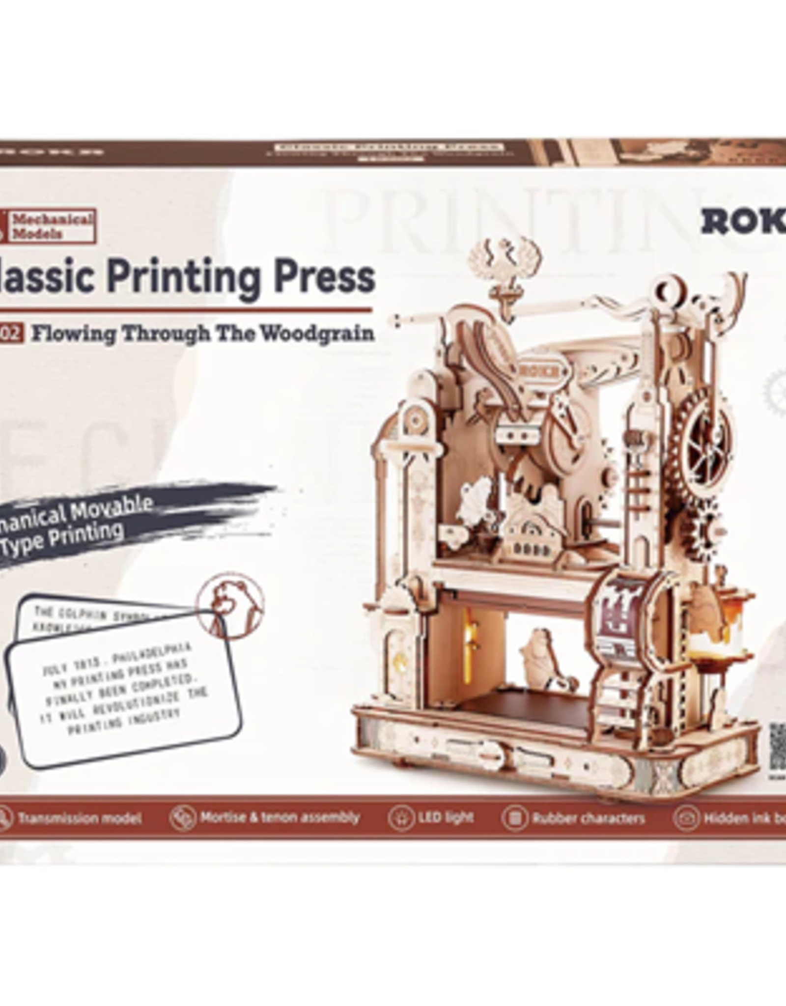 Rolife by Robotime Classic Printing Press - Robotime