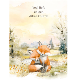 Veel Liefs en een Dikke Knuffel - Wenskaart Mooz