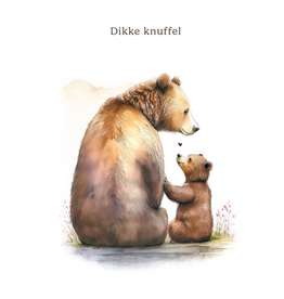 Dikke Knuffel - Wenskaart Mooz