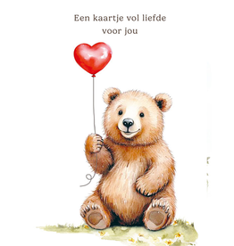 Een kaartje vol liefde voor jou - Wenskaart Mooz