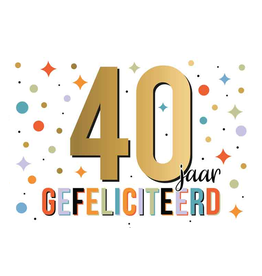 40 Jaar Gefeliciteerd - Wenskaart Daisy