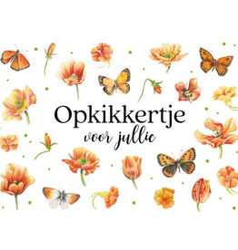 Opkikkertje voor jullie -  Wenskaart Janneke Brinkman