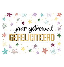 ... Jaar Getrouwd Gefeliciteerd - Wenskaart Daisy