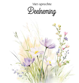 Met oprechte Deelneming - Wenskaart Compassion