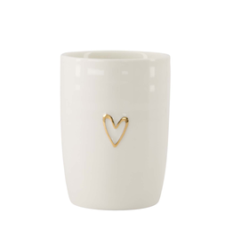 Zusss Koffiemok Open Hartje wit/goud - Zusss