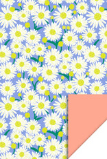 House of Products Inpakpapier Daisy Blue Dubbelzijdig 70cmx3m