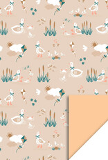 House of Products Inpakpapier Baby Goose Peach Dubbelzijdig 70cmx3m