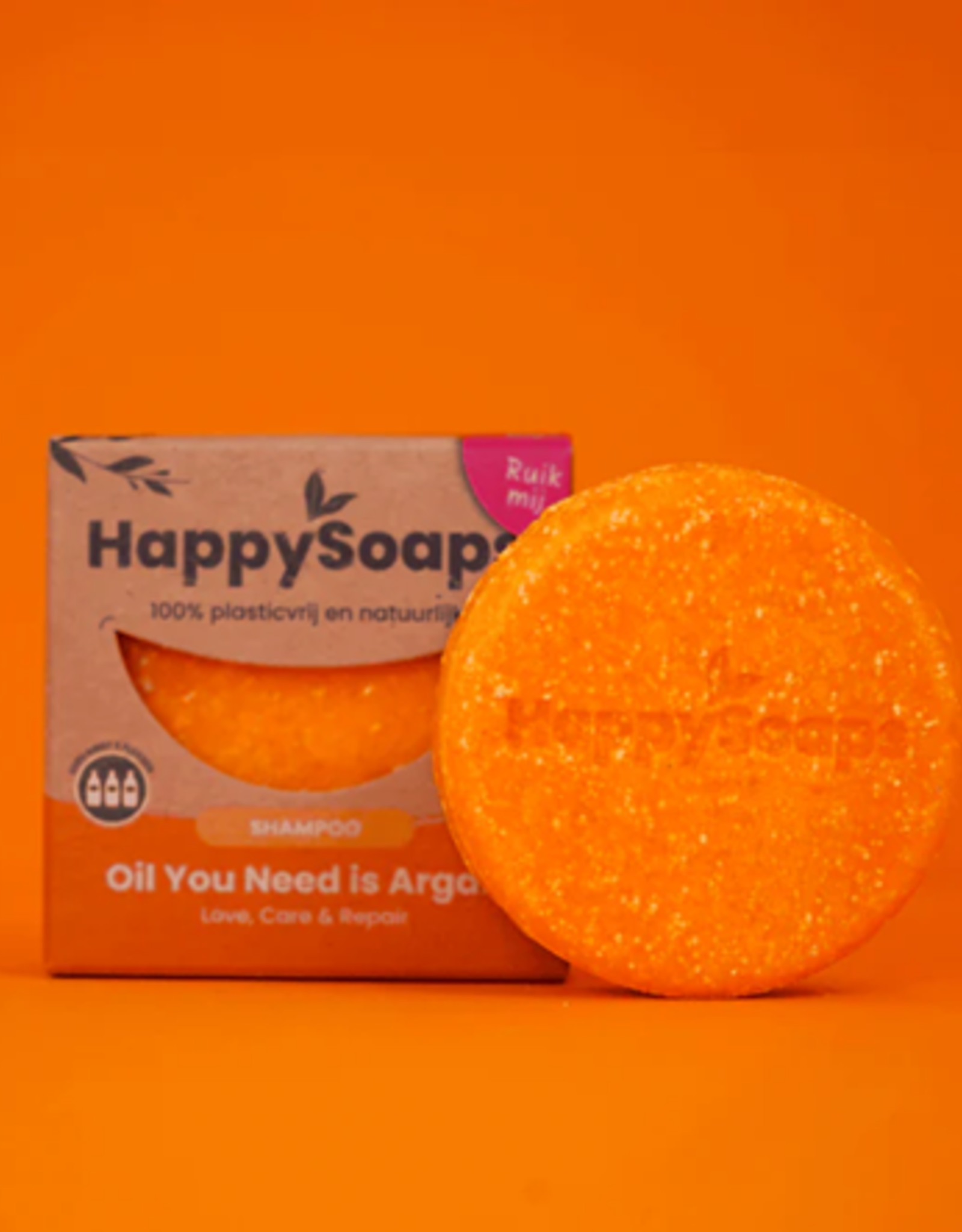 HappySoaps Shampoo Bar Oil You Need is Argan 70gram - HappySoaps