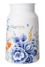 Heinen Delfts Blauw Melkbusvaas Wildbloemen Bloemenveld - Heinen Delfts Blauw