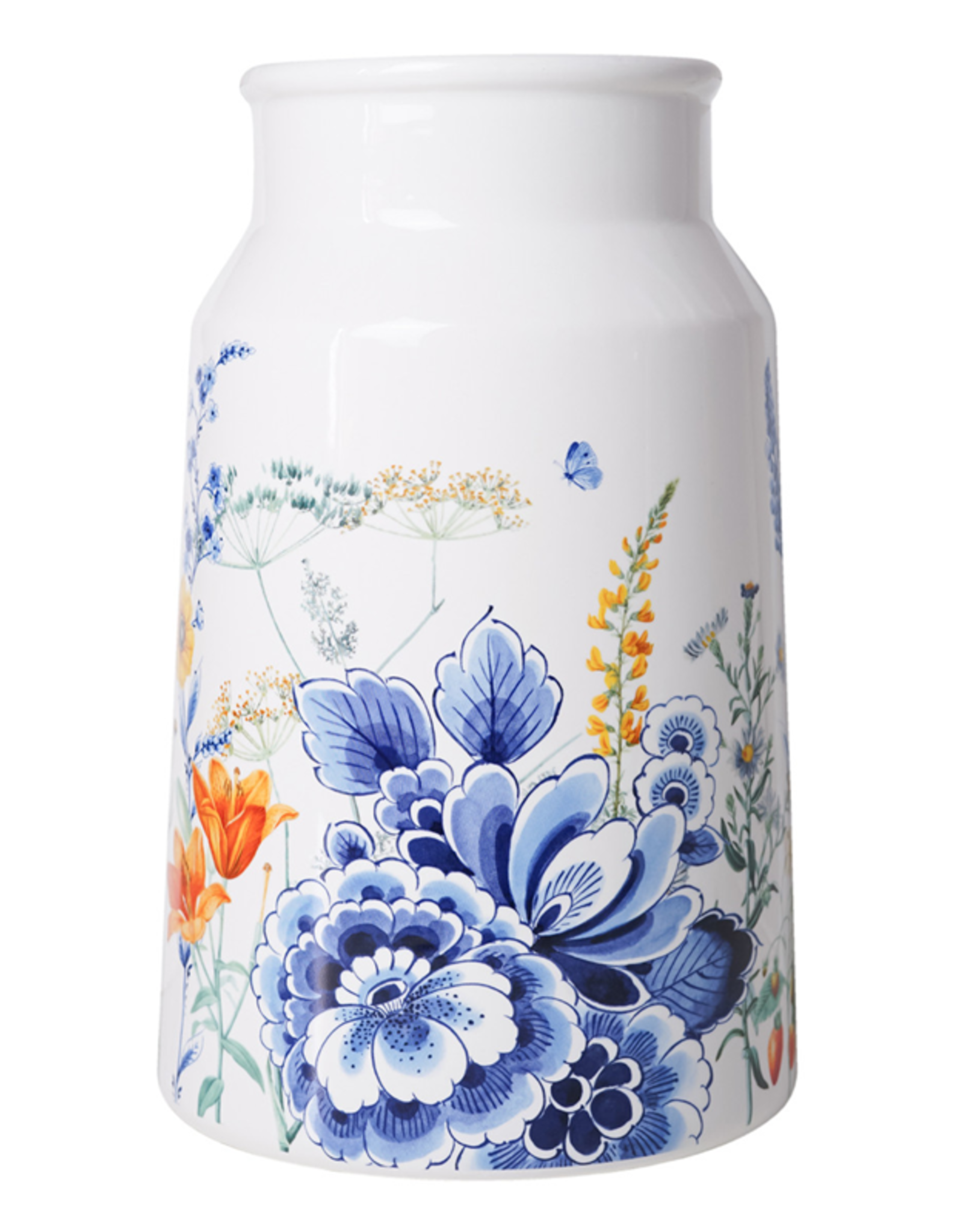 Heinen Delfts Blauw Melkbusvaas Wildbloemen Bloemenveld - Heinen Delfts Blauw