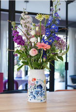 Heinen Delfts Blauw Melkbusvaas Wildbloemen Bloementuintje - Heinen Delfts Blauw