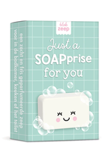 Studio Schatkist Blok Zeep "Just a SOAPprise for you" mintgroen