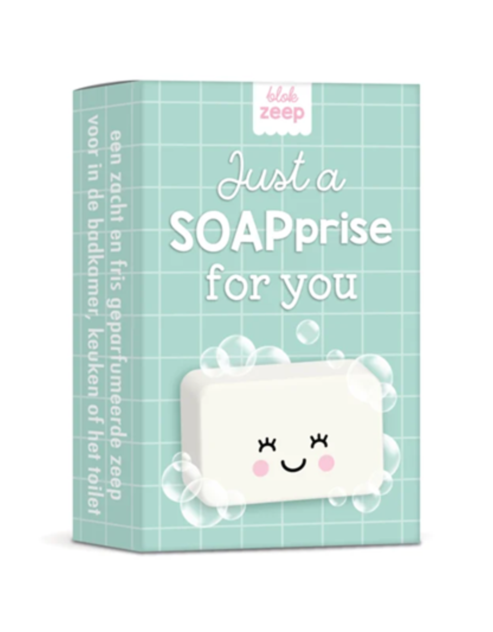 Studio Schatkist Blok Zeep "Just a SOAPprise for you" mintgroen
