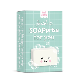 Studio Schatkist Blok Zeep "Just a SOAPprise for you" mintgroen