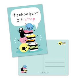 Studio Schatkist Kaart A6 "'t Schooljaar zit d'rop" - Studio Schatkist