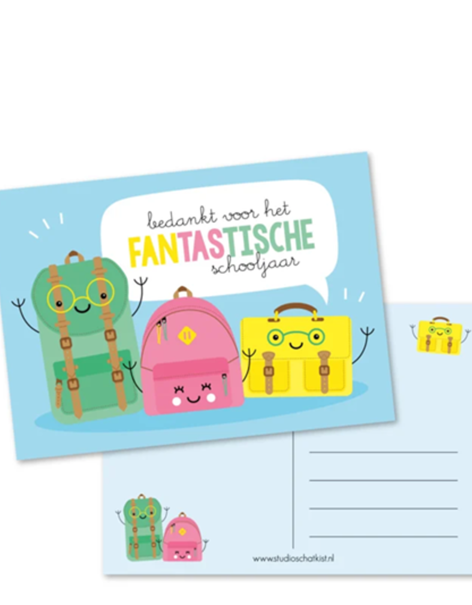 Studio Schatkist Kaart A6 "Bedankt voor het fantastsche schooljaar" - Studio Schatkist